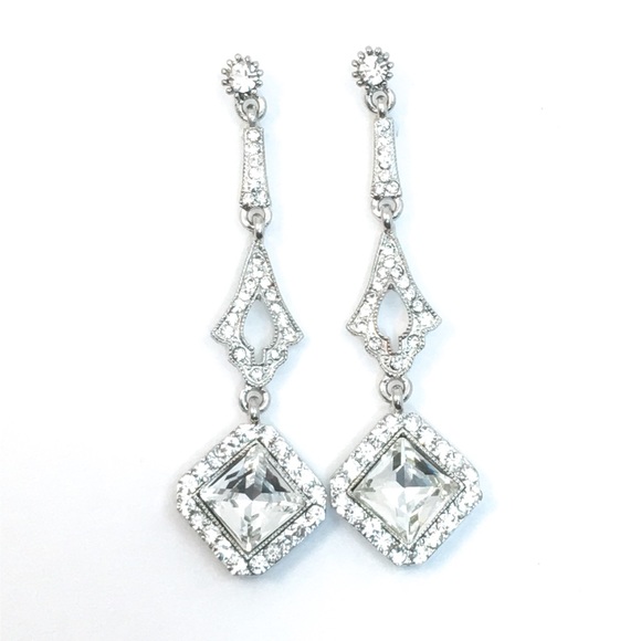 Jim Ball Jewelry - CZ Crystal Dangle Occasion Earrings